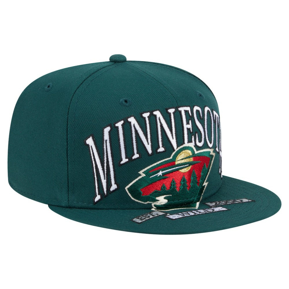 Minnesota Wild New Era Oversized Vintage Arch 59Fifty Fitted Hat - Green - NHL
