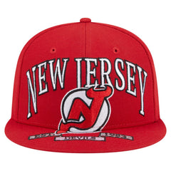 New Jersey Devils New Era Oversized Vintage Arch 59Fifty Fitted Hat - Red - NHL