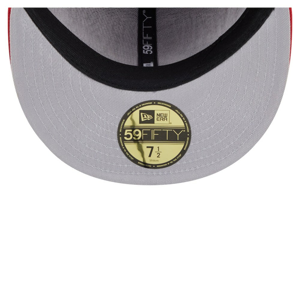 New Jersey Devils New Era Oversized Vintage Arch 59Fifty Fitted Hat - Red - NHL