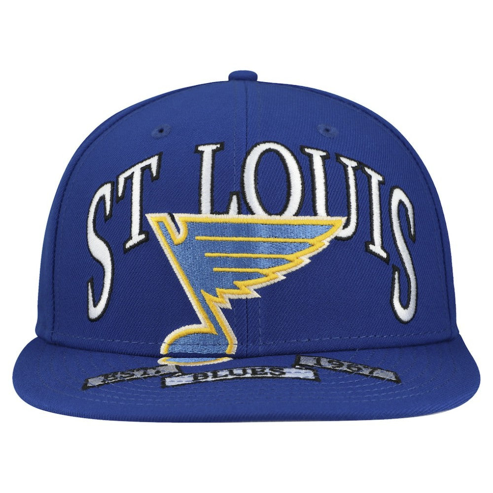 St. Louis Blues New Era Oversized Vintage Arch 59Fifty Fitted Hat - Blue - NHL