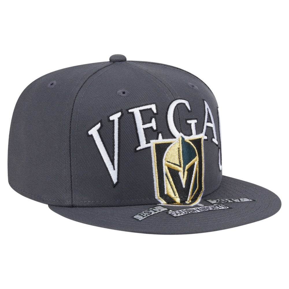 Vegas Golden Knights New Era Oversized Vintage Arch 59Fifty Fitted Hat - Gray - NHL