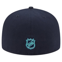 Seattle Kraken New Era Oversized Vintage Arch 59Fifty Fitted Hat - Deep Sea Blue - NHL