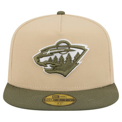 Minnesota Wild New Era Color Pack Two-Tone 59FIFTY A-Frame Fitted Hat - Tan/Olive - NHL