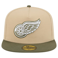 Detroit Red Wings New Era Color Pack Two-Tone 59FIFTY A-Frame Fitted Hat - Tan/Olive - NHL