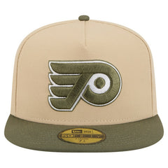 Philadelphia Flyers New Era Color Pack Two-Tone 59FIFTY A-Frame Fitted Hat - Tan/Olive - NHL