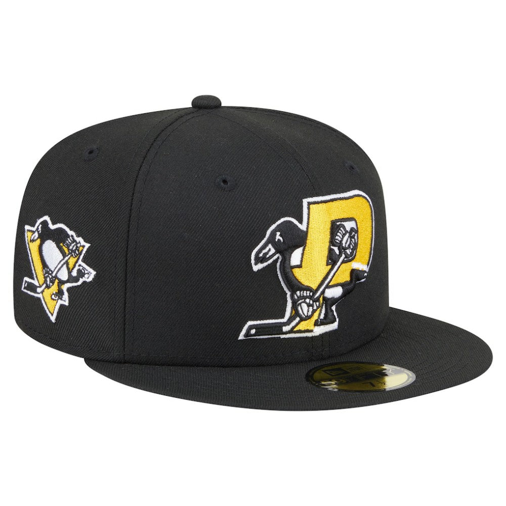 Pittsburgh Penguins New Era Deceptor 59FIFTY Fitted Hat - Black - NHL