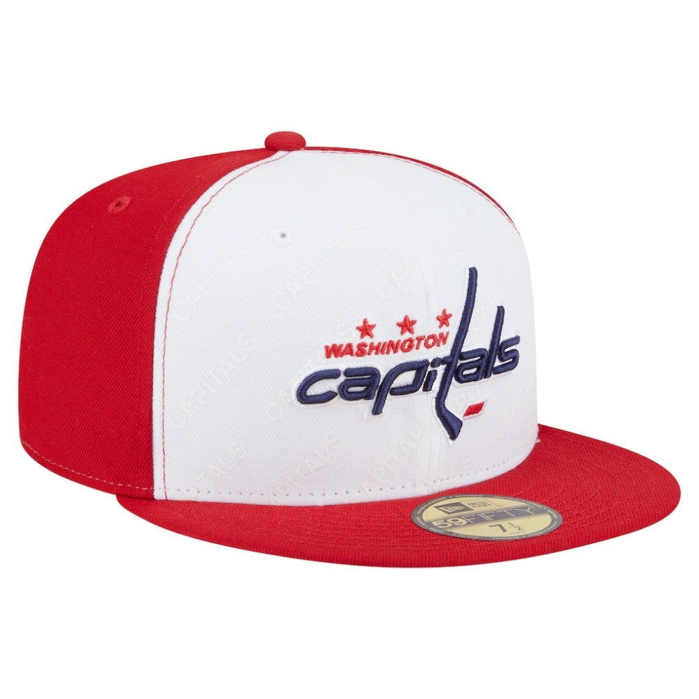Washington Capitals New Era Repeat Two-Tone 59FIFTY Fitted Hat - White/Red - NHL