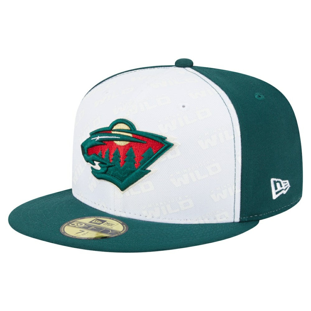 Minnesota Wild New Era Repeat Two-Tone 59FIFTY Fitted Hat - White/Green - NHL