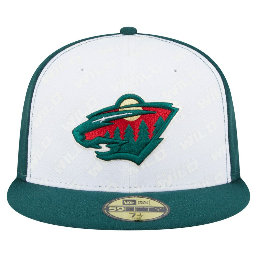 Minnesota Wild New Era Repeat Two-Tone 59FIFTY Fitted Hat - White/Green - NHL