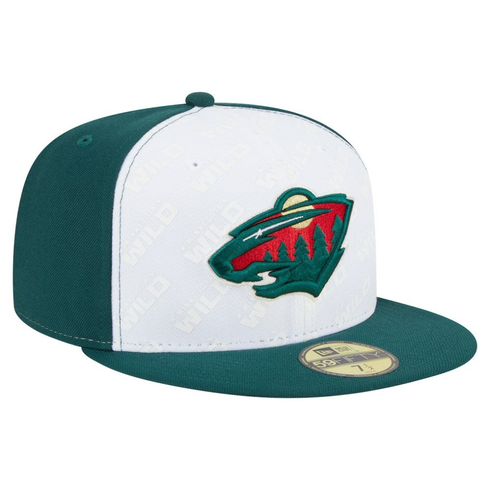 Minnesota Wild New Era Repeat Two-Tone 59FIFTY Fitted Hat - White/Green - NHL