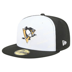 Pittsburgh Penguins New Era Repeat Two-Tone 59FIFTY Fitted Hat - White/Black - NHL