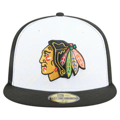 Chicago Blackhawks New Era Repeat Two-Tone 59FIFTY Fitted Hat - White/Black - NHL