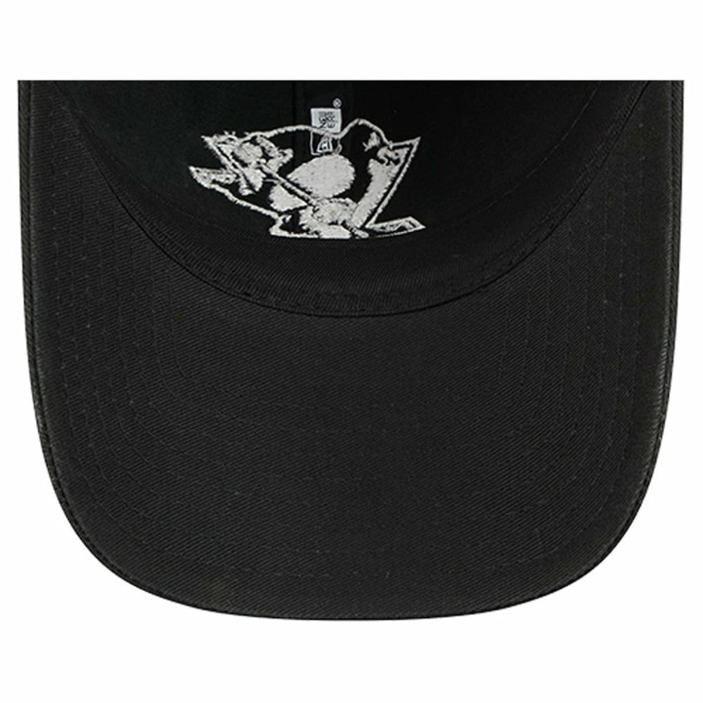 Pittsburgh Penguins New Era Stamp Fabric Applique 9TWENTY Adjustable Hat - Black - NHL