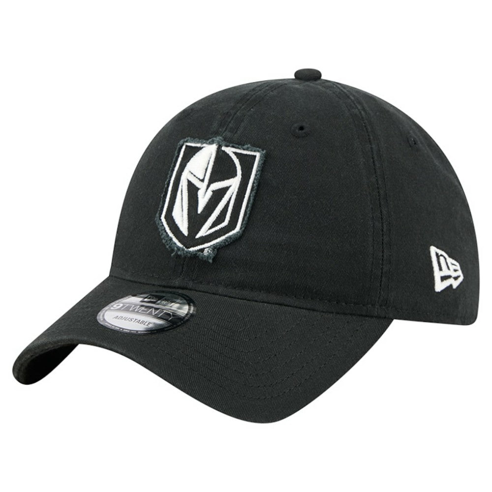 Vegas Golden Knights New Era Stamp Fabric Applique 9TWENTY Adjustable Hat - Black - NHL