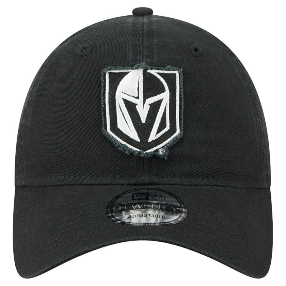Vegas Golden Knights New Era Stamp Fabric Applique 9TWENTY Adjustable Hat - Black - NHL