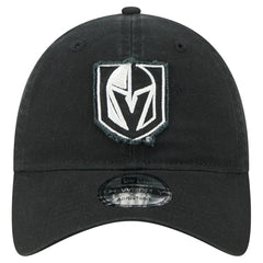 Vegas Golden Knights New Era Stamp Fabric Applique 9TWENTY Adjustable Hat - Black - NHL