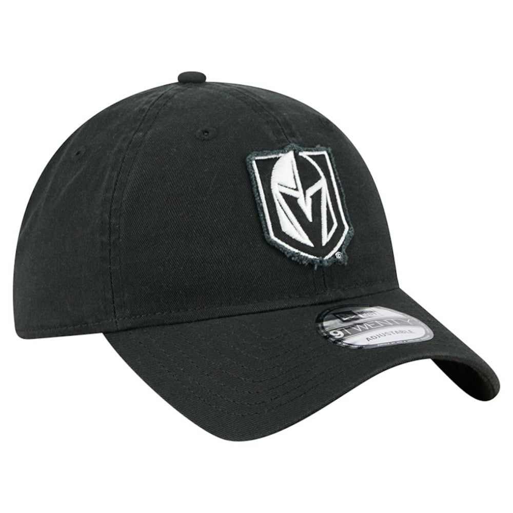 Vegas Golden Knights New Era Stamp Fabric Applique 9TWENTY Adjustable Hat - Black - NHL