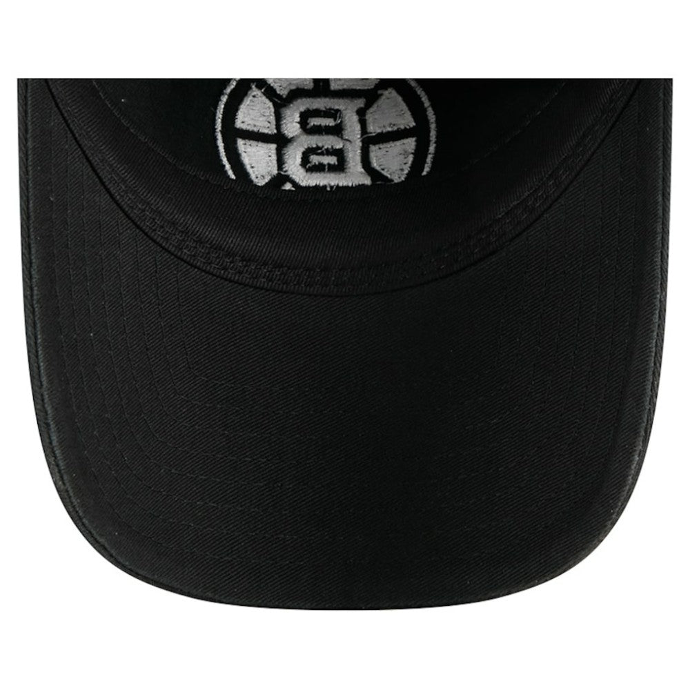 Boston Bruins New Era Stamp Fabric Applique 9TWENTY Adjustable Hat - Black - NHL