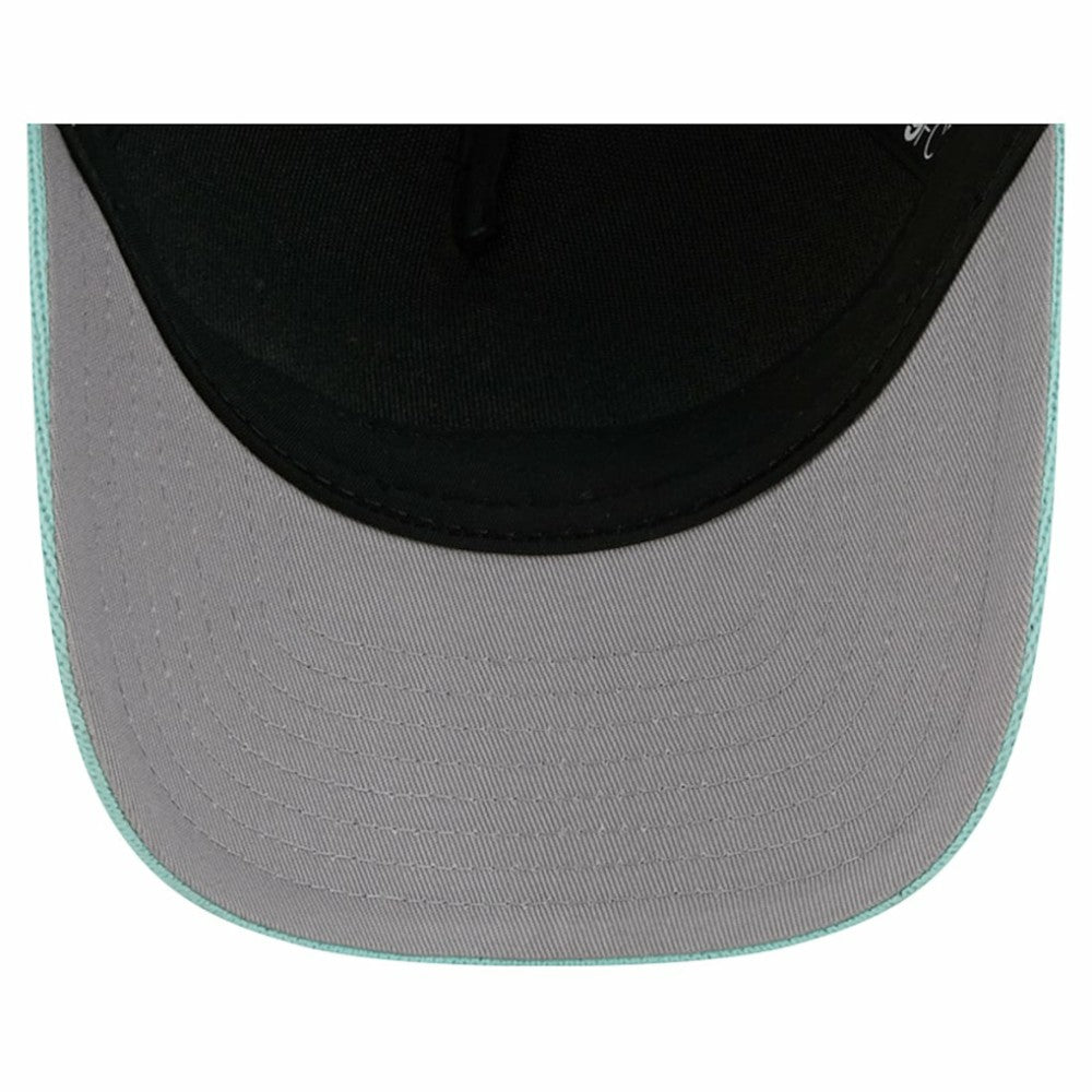 Seattle Kraken New Era Hockey Sock 9FORTY A-Frame M-Crown Adjustable Trucker Hat - Light Blue/Deep Sea Blue - NHL