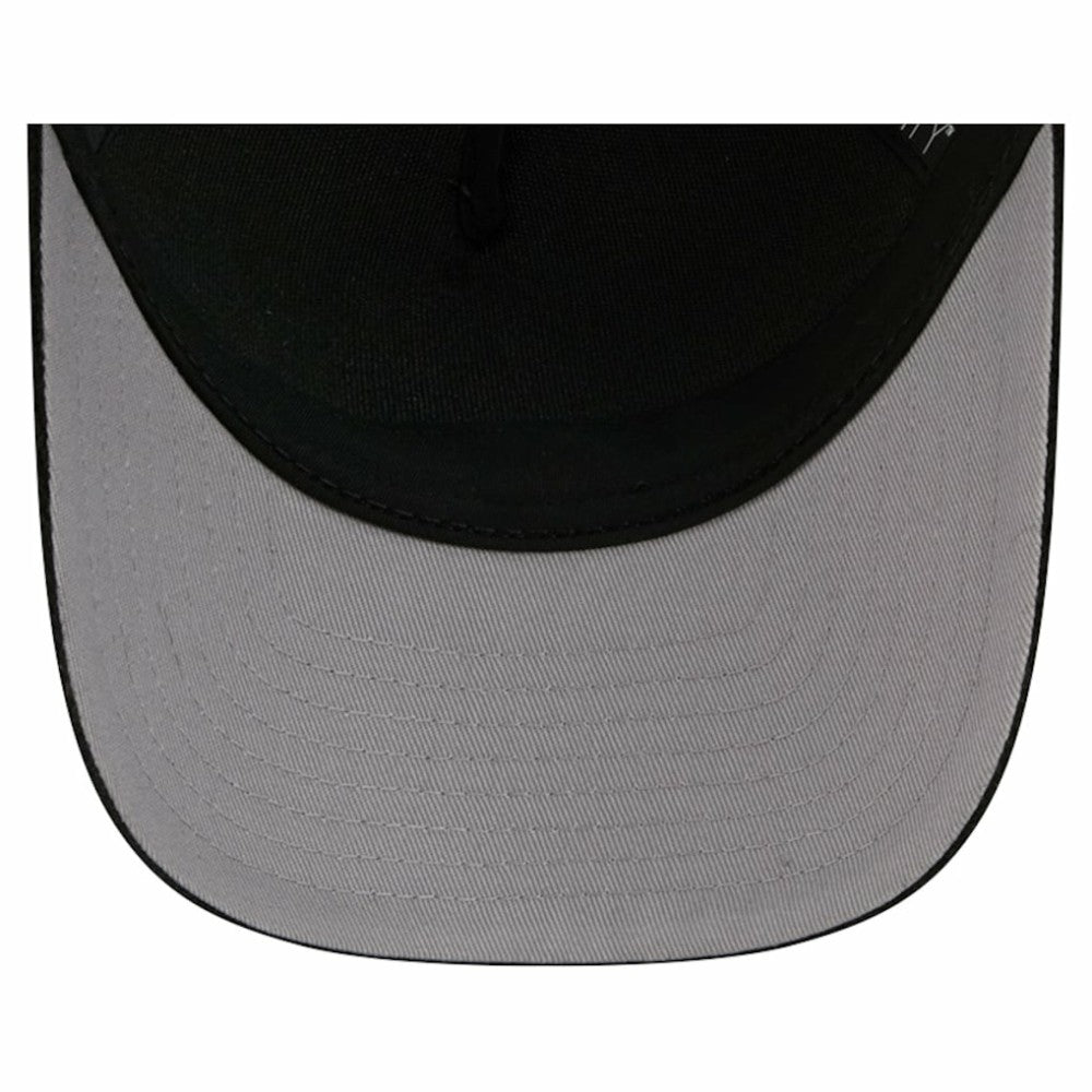 Vegas Golden Knights New Era Hockey Sock 9FORTY A-Frame M-Crown Adjustable Trucker Hat - Black/Gray - NHL
