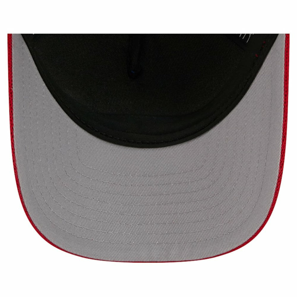 New York Rangers New Era Hockey Sock 9FORTY A-Frame M-Crown Adjustable Trucker Hat - Red/Blue - NHL