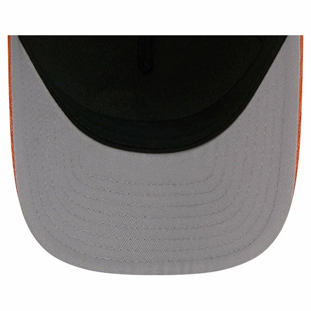 Philadelphia Flyers New Era Hockey Sock 9FORTY A-Frame M-Crown Adjustable Trucker Hat - Orange/Black - NHL