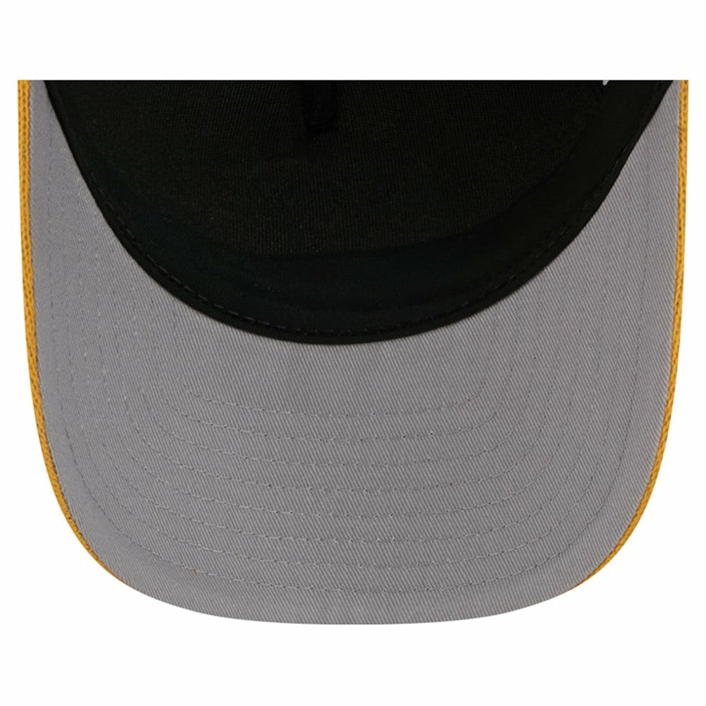 Pittsburgh Penguins New Era Hockey Sock 9FORTY A-Frame M-Crown Adjustable Trucker Hat - Gold/Black - NHL