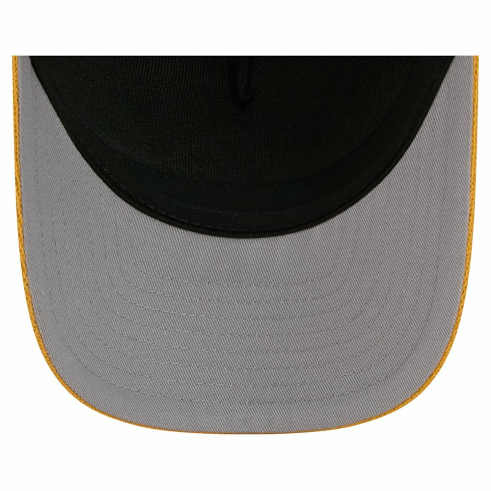 Boston Bruins New Era Hockey Sock 9FORTY A-Frame M-Crown Adjustable Trucker Hat - Gold/Black - NHL