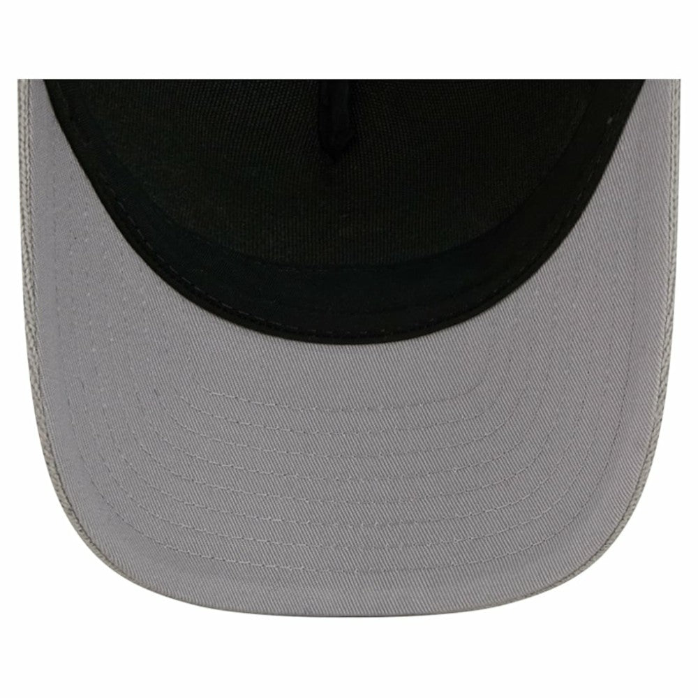 Los Angeles Kings New Era Hockey Sock 9FORTY A-Frame M-Crown Adjustable Trucker Hat - Silver/Black - NHL