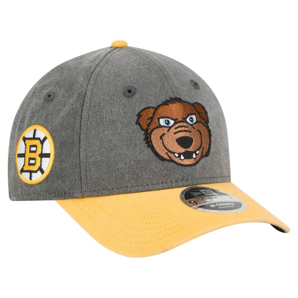 Boston Bruins New Era Mascot 2-Tone 9FORTY Adjustable Hat - Black/Gold - NHL