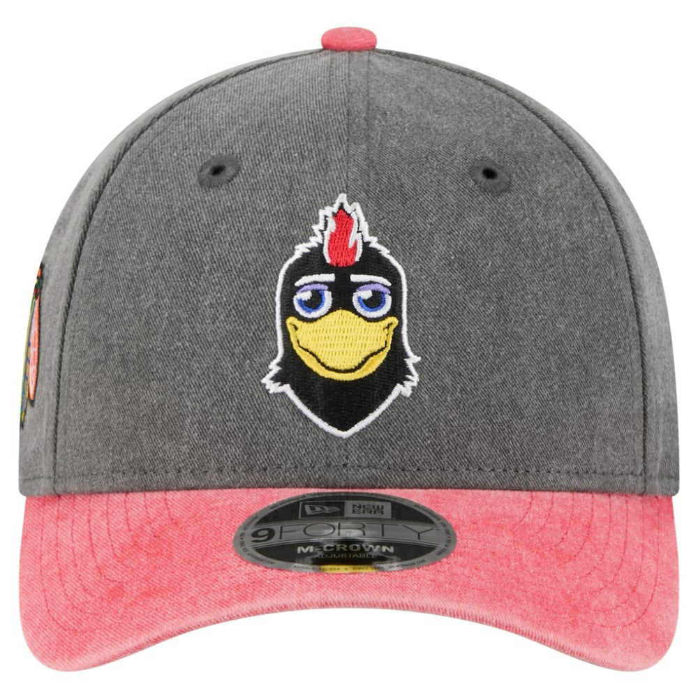 Chicago Blackhawks New Era Mascot 2-Tone 9FORTY Adjustable Hat - Black/Red - NHL
