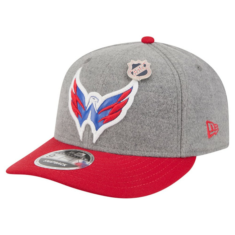 Washington Capitals New Era Wool Pin Low Profile 9FIFTY Snapback Hat - Gray/Red - NHL