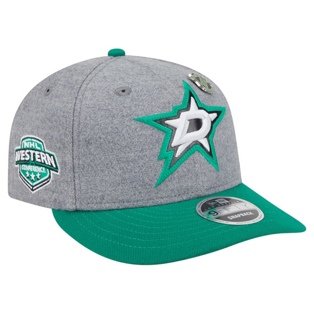 Dallas Stars New Era Wool Pin Low Profile 9FIFTY Snapback Hat - Kelly Green/Green - NHL