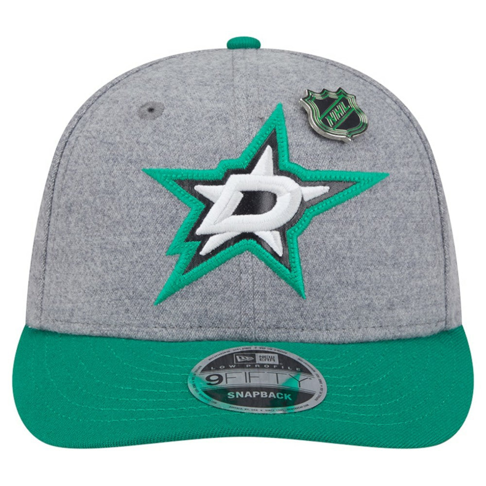 Dallas Stars New Era Wool Pin Low Profile 9FIFTY Snapback Hat - Kelly Green/Green - NHL