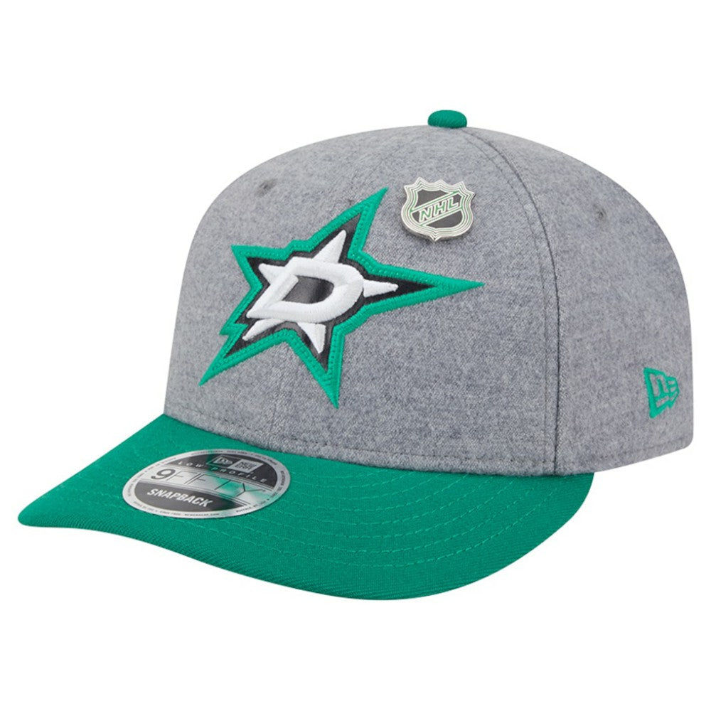 Dallas Stars New Era Wool Pin Low Profile 9FIFTY Snapback Hat - Kelly Green/Green - NHL