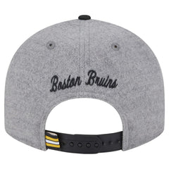 Boston Bruins New Era Wool Pin Low Profile 9FIFTY Snapback Hat - Gray/Black - NHL