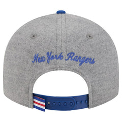 New York Rangers New Era Wool Pin Low Profile 9FIFTY Snapback Hat - Gray/Blue - NHL