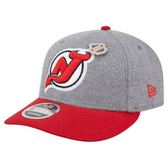 New Jersey Devils New Era Wool Pin Low Profile 9FIFTY Snapback Hat - Gray/Red - NHL