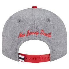 New Jersey Devils New Era Wool Pin Low Profile 9FIFTY Snapback Hat - Gray/Red - NHL