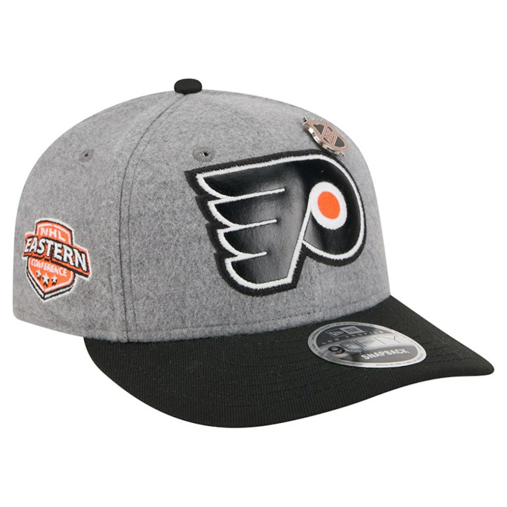 Philadelphia Flyers New Era Wool Pin Low Profile 9FIFTY Snapback Hat - Gray/Black - NHL