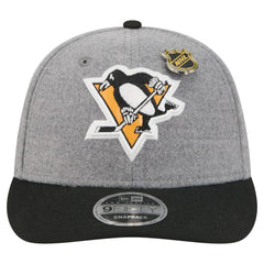 Pittsburgh Penguins New Era Wool Pin Low Profile 9FIFTY Snapback Hat - Gray/Black - NHL