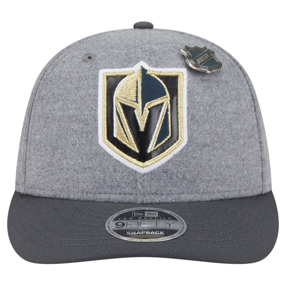 Vegas Golden Knights New Era Wool Pin Low Profile 9FIFTY Snapback Hat - Gray/Black - NHL