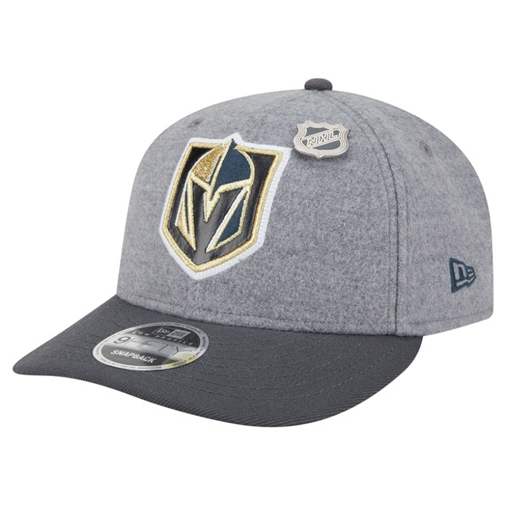 Vegas Golden Knights New Era Wool Pin Low Profile 9FIFTY Snapback Hat - Gray/Black - NHL