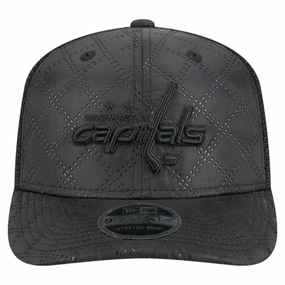 Washington Capitals New Era Quilted Nylon 9SEVENTY Adjustable Trucker Hat - Black - NHL