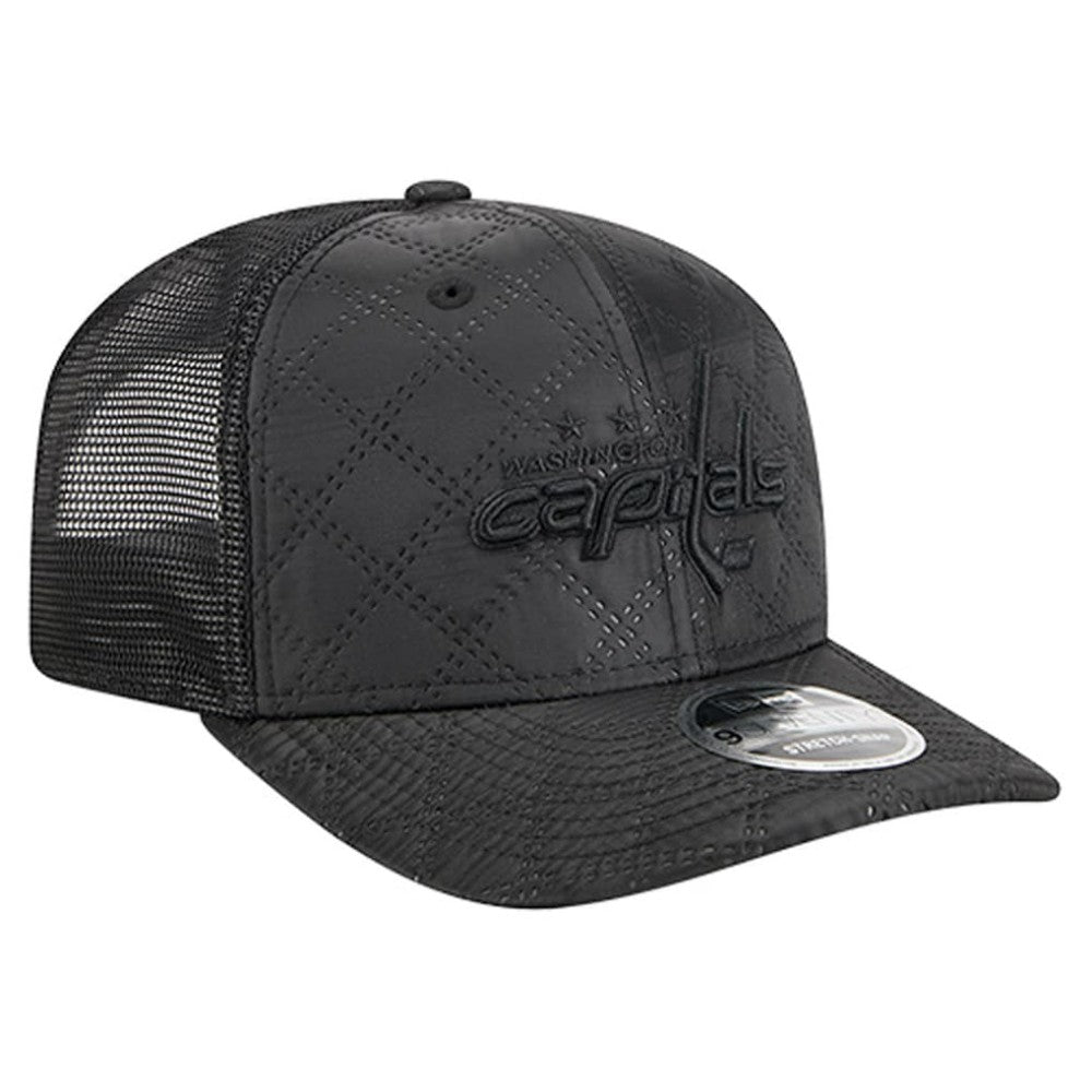 Washington Capitals New Era Quilted Nylon 9SEVENTY Adjustable Trucker Hat - Black - NHL