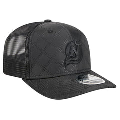 New Jersey Devils New Era Quilted Nylon 9SEVENTY Adjustable Trucker Hat - Black - NHL