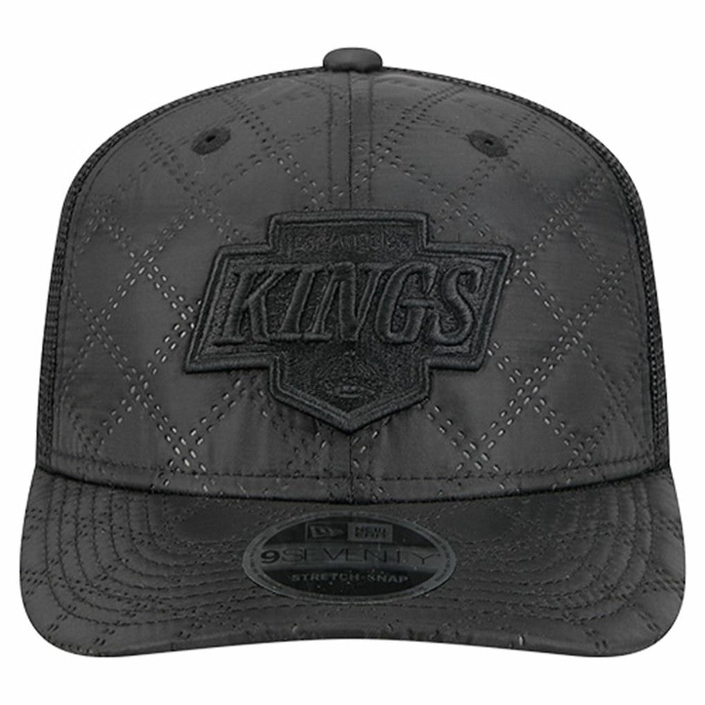 Los Angeles Kings New Era Quilted Nylon 9SEVENTY Adjustable Trucker Hat - Black - NHL