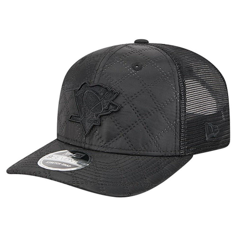 Pittsburgh Penguins New Era Quilted Nylon 9SEVENTY Adjustable Trucker Hat - Black - NHL