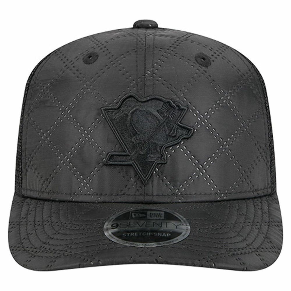 Pittsburgh Penguins New Era Quilted Nylon 9SEVENTY Adjustable Trucker Hat - Black - NHL