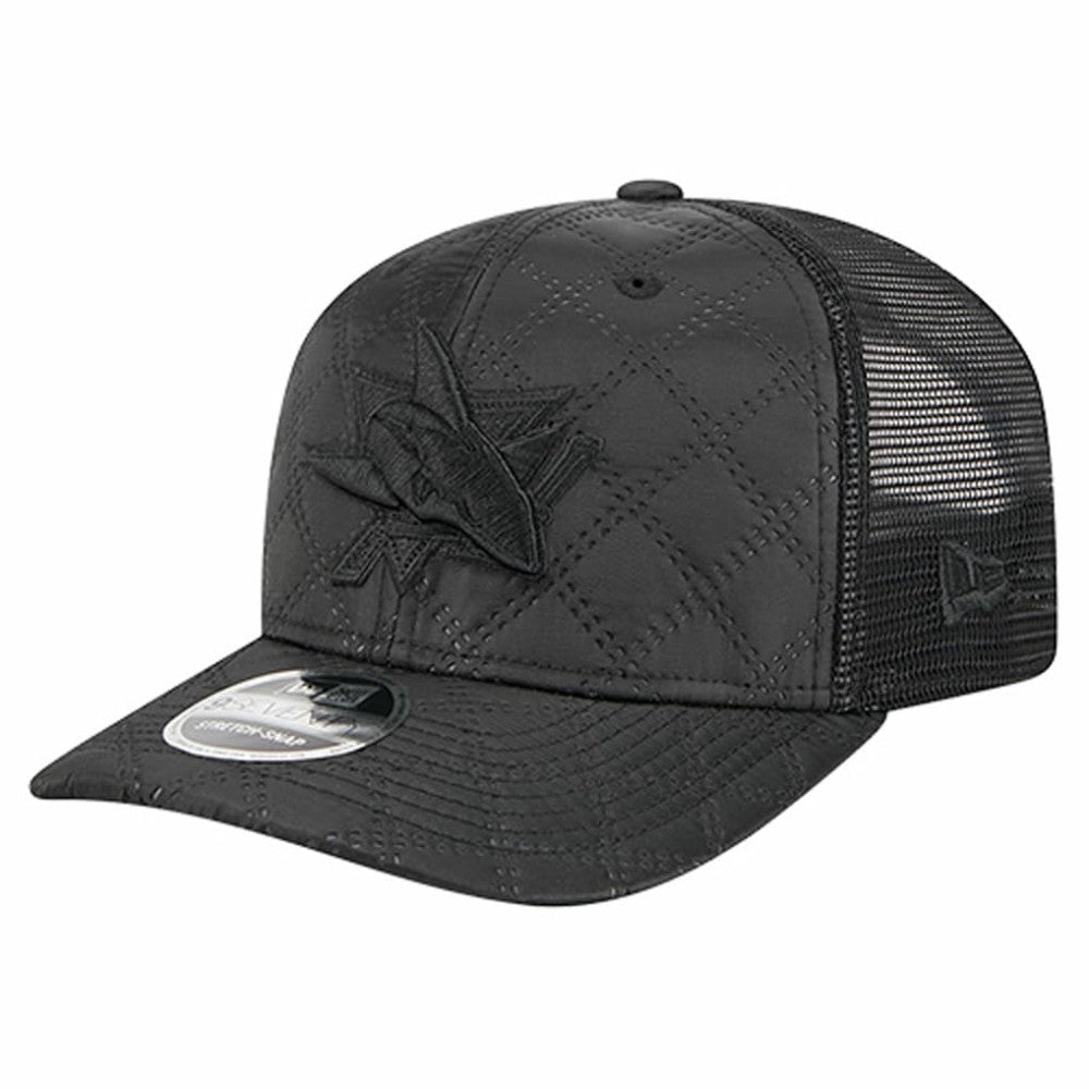 San Jose Sharks New Era Quilted Nylon 9SEVENTY Adjustable Trucker Hat - Black - NHL